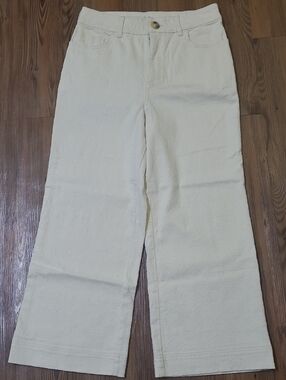 Pilcro Cream Wide-Leg High-Rise Jeans new